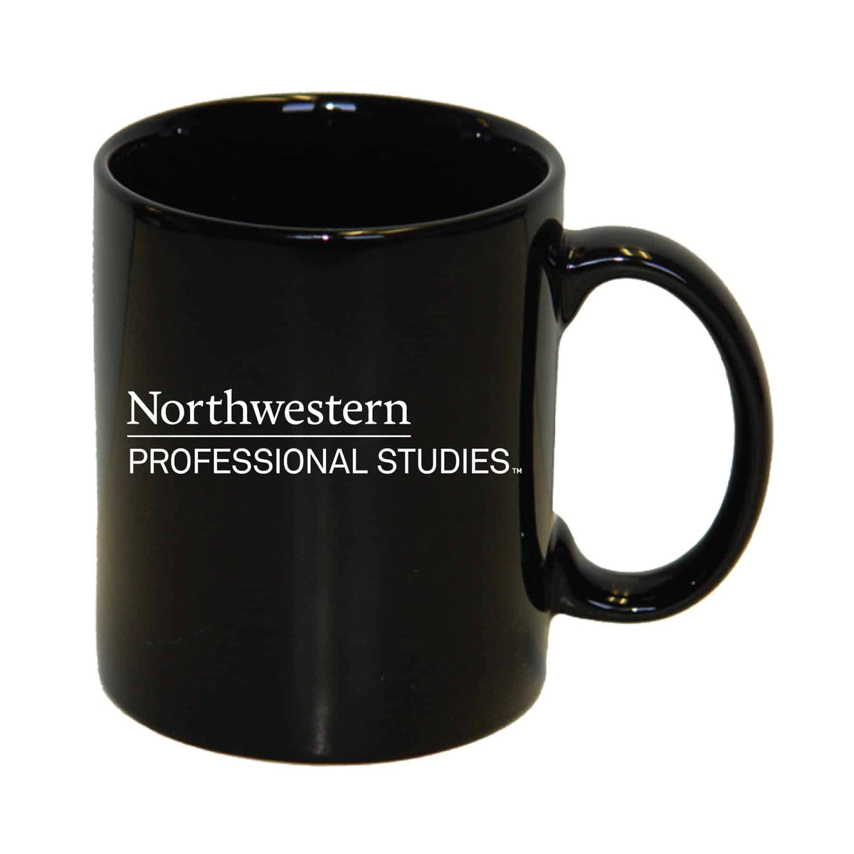 Northwestern University Wildcats 11 oz. Black Ceramic Coffee Mug with School of Professional Studies Design