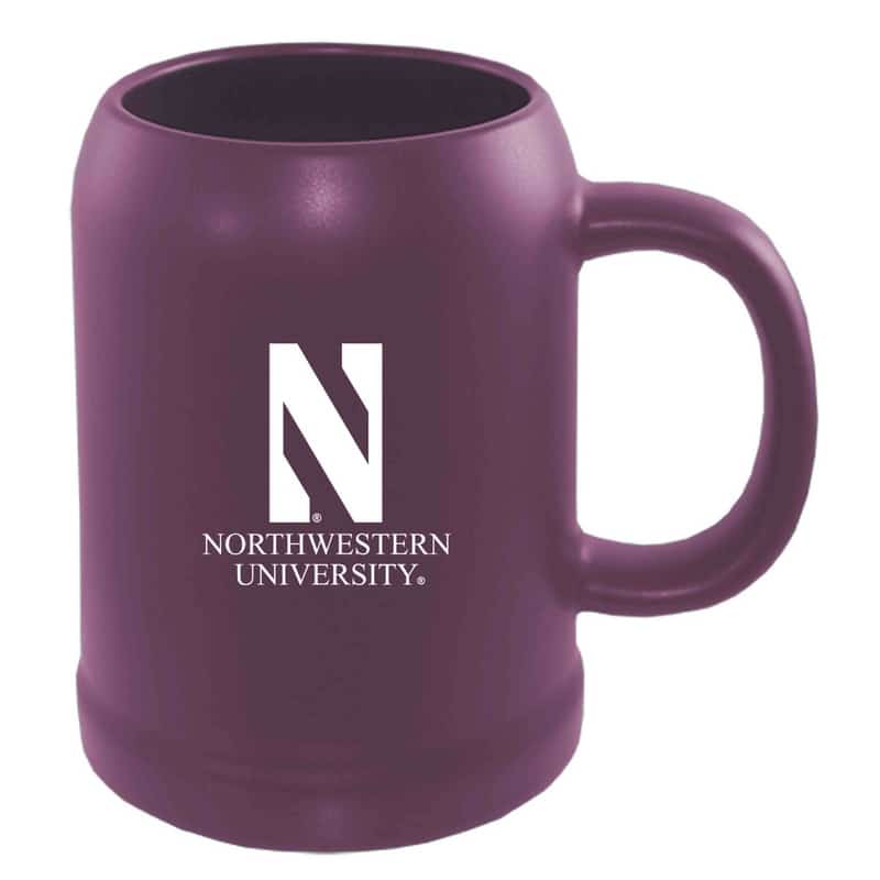 Northwestern University Wildcats 22 oz. Laser Engraved Purple Ceramic Stein With N & Northwestern University Design