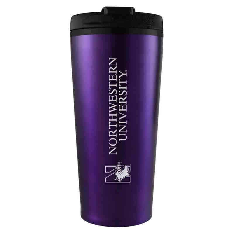 Northwestern University Wildcats 16 oz Laser Engraved Purple Insulated Travel Tumbler