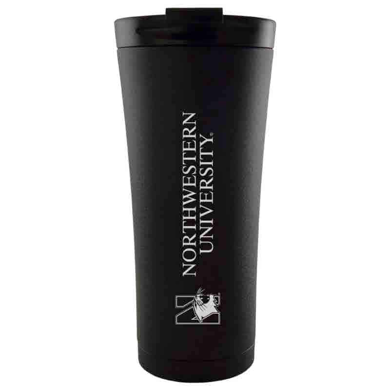 Northwestern University Wildcats 18 oz Laser Engraved Black Starry Sky Travel Tumbler Mug