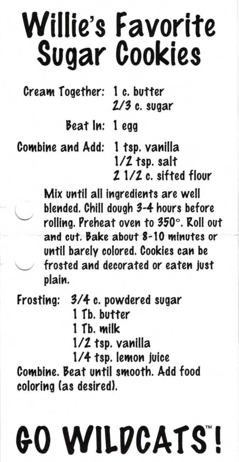 Northwestern University Wildcats N Shaped Cookie Cutter with Recipe Card