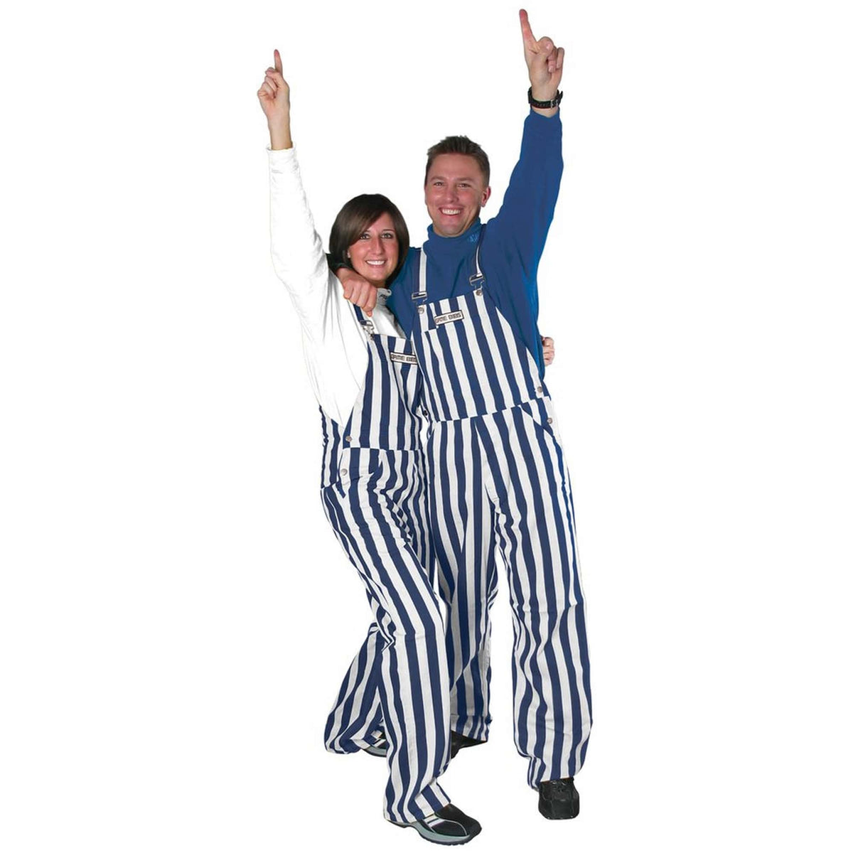 Royal Blue & White Adult Game Bib Overalls