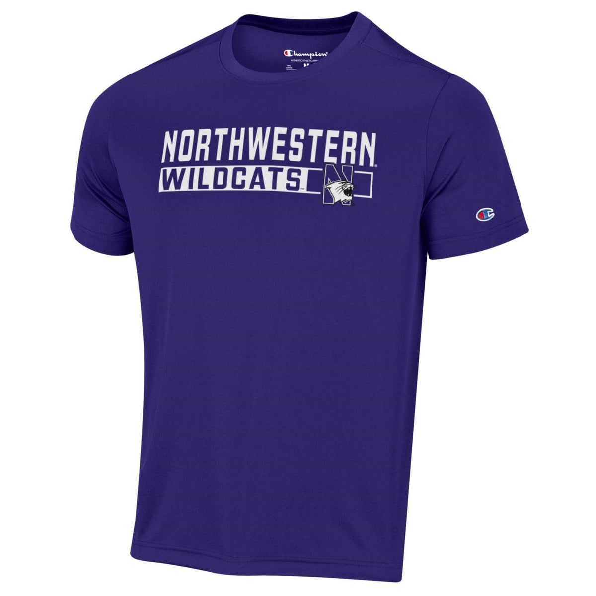 Northwestern University Wildcats Men's Purple Short Sleeve Impact Tee Shirt