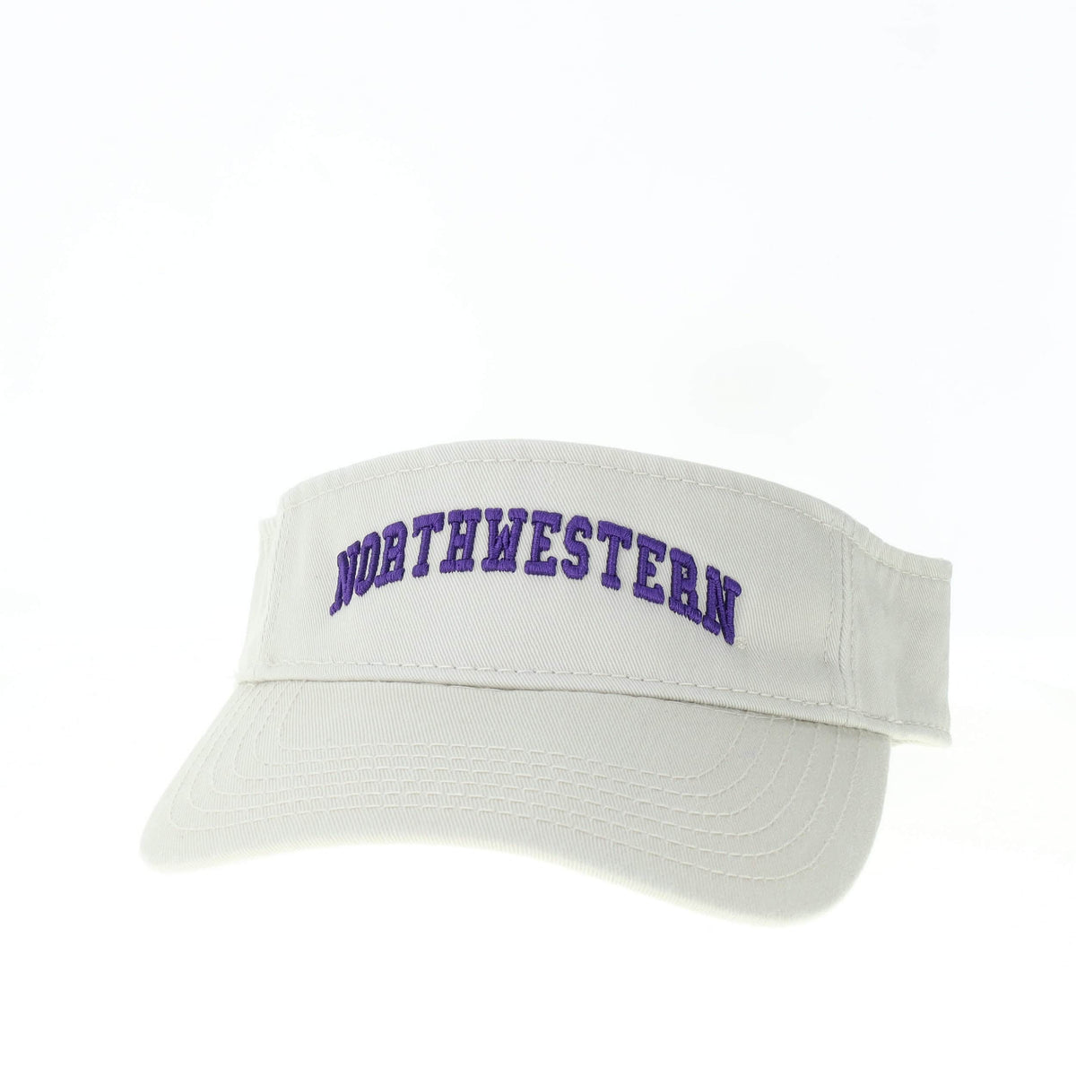 Northwestern University Wildcats Stone Almond Cream Visor with Arched Northwestern Design
