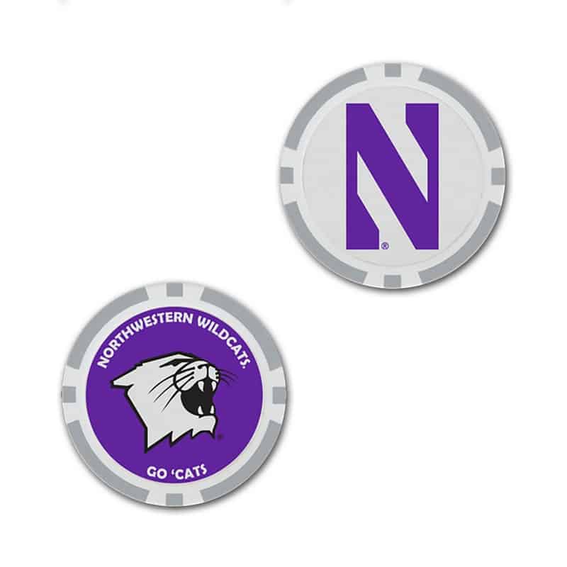 Northwestern University Wildcats Ball Marker - Oversized indiv.
