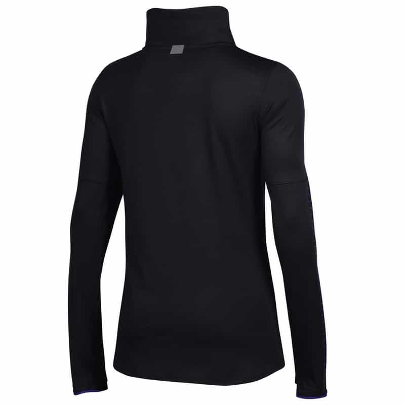 Northwestern University Wildcats Ladies Under Armour Black SLQZ18 Sideline 1/4 Zip With Stylized N Design -2