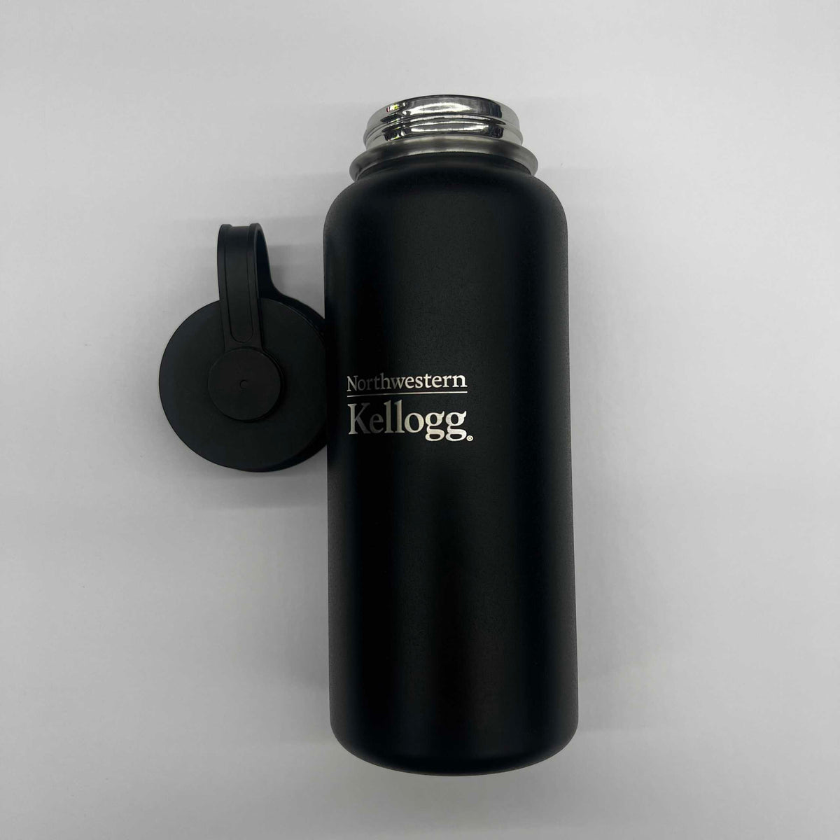 Northwestern I Kellogg Laser Engraved 32 oz. Black Boundless Vacuum Travel Tumbler-1