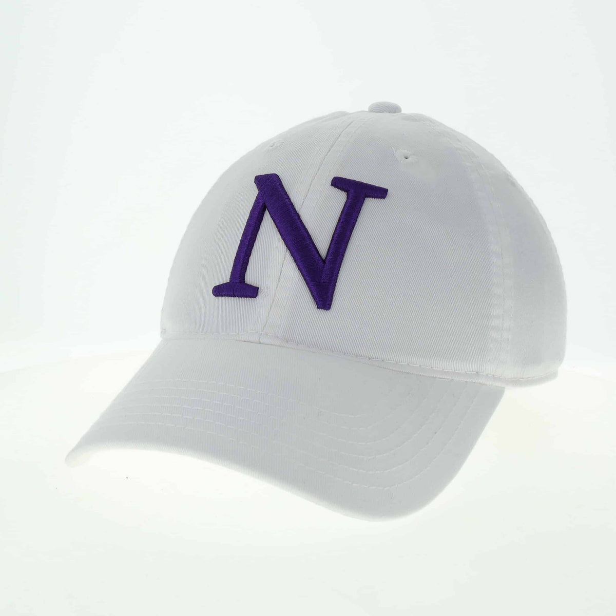 Northwestern University Wildcats Legacy Unconstructed Adjustable White Hat with Academic N Design
