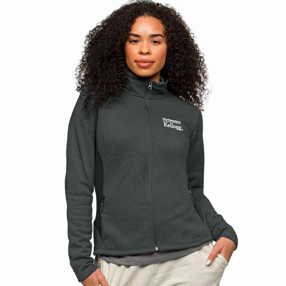 Kellogg Women's Antigua Course Jacket in Charcoal Heather Multi