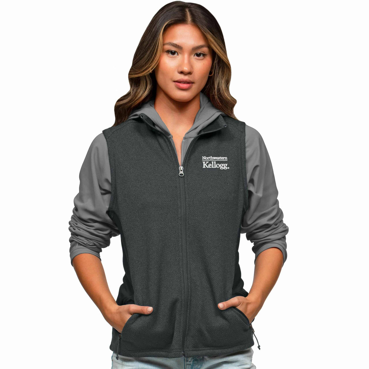 Kellogg Women's Antigua Course Vest in Charcoal Heather Multi