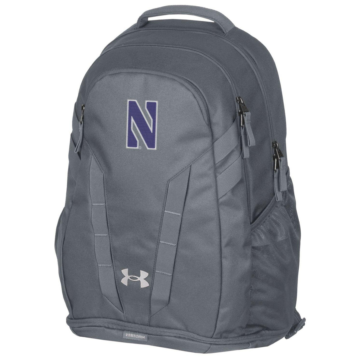 Northwestern University Wildcats Under Armour Pitch Grey Hustle 5.0 Backpack