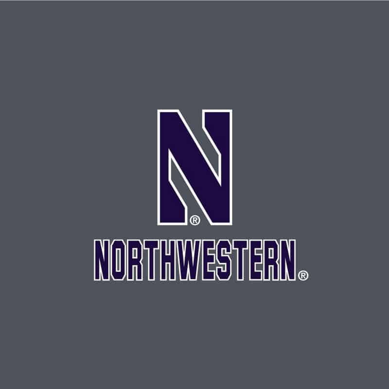 Northwestern University Wildcats Men’s Under Armour Steel Novelty Vanish Seamless 1/4 Zip With Stylized N Design-2