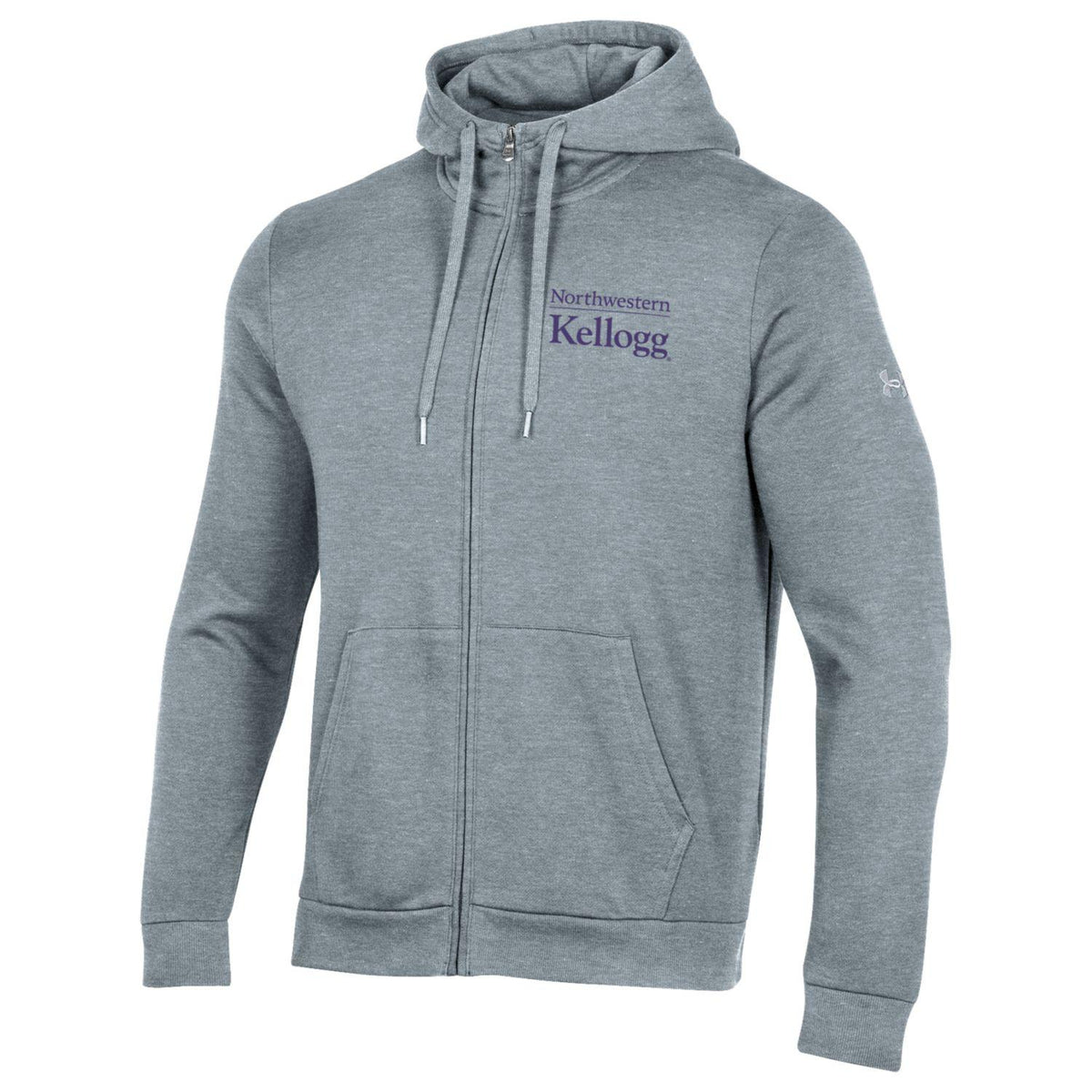 Kellogg Men's True Grey Heather All Day Fleece Full Zip Hooded Sweatshirt