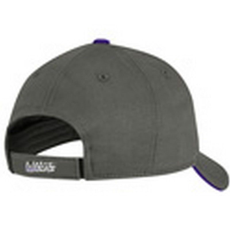 Northwestern University Wildcats Black Constructed VelcroBack Adidas Hat with Stylized N Design