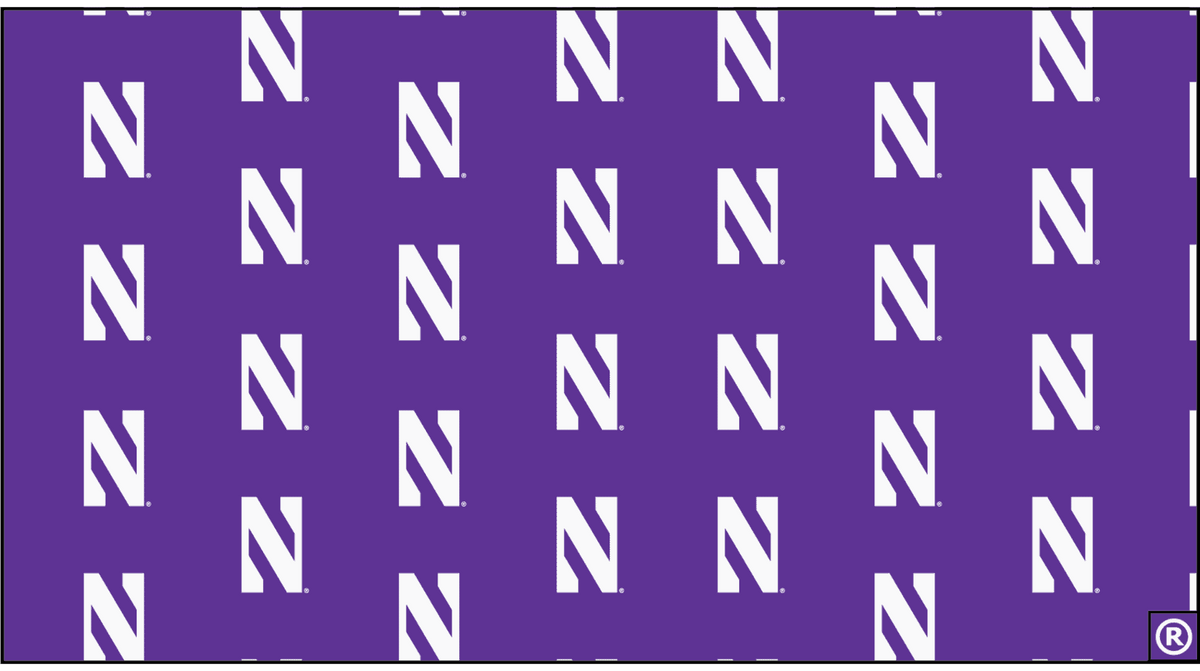 Northwestern University Wildcats Relaxed Purple Floppy/Bucket Hat with All Over Stylized N Print Design -3