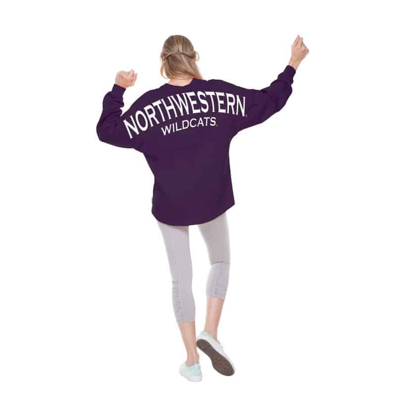 Northwestern University Wildcats Purple Spirit Jersey with N-Cat Design