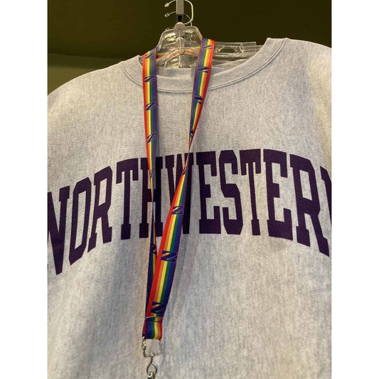 Northwestern University Wildcats Rainbow Lanyard-2