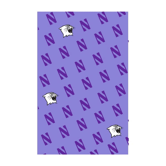 Northwestern University Wildcats Lavender Silk Scarf -2