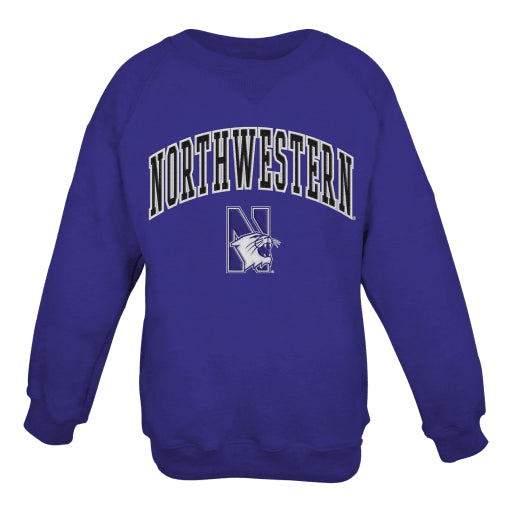 Youth Crewneck Sweatshirt with Tackle Twill Sewn on Lettering