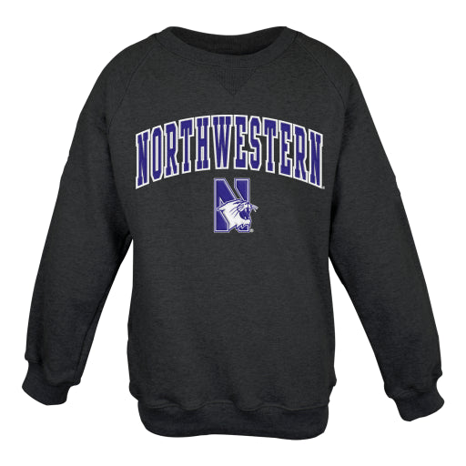 Adult Crewneck Sweatshirt with Tackle Twill Sewn on Lettering