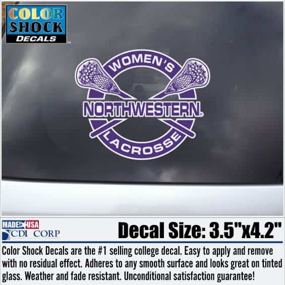 Northwestern University Wildcats Women's Lacrosse Outside Application Decal
