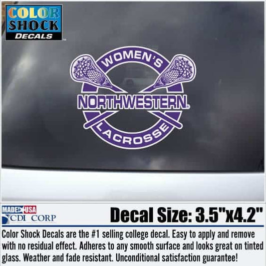 Northwestern University Wildcats Women's Lacrosse Outside Application Decal
