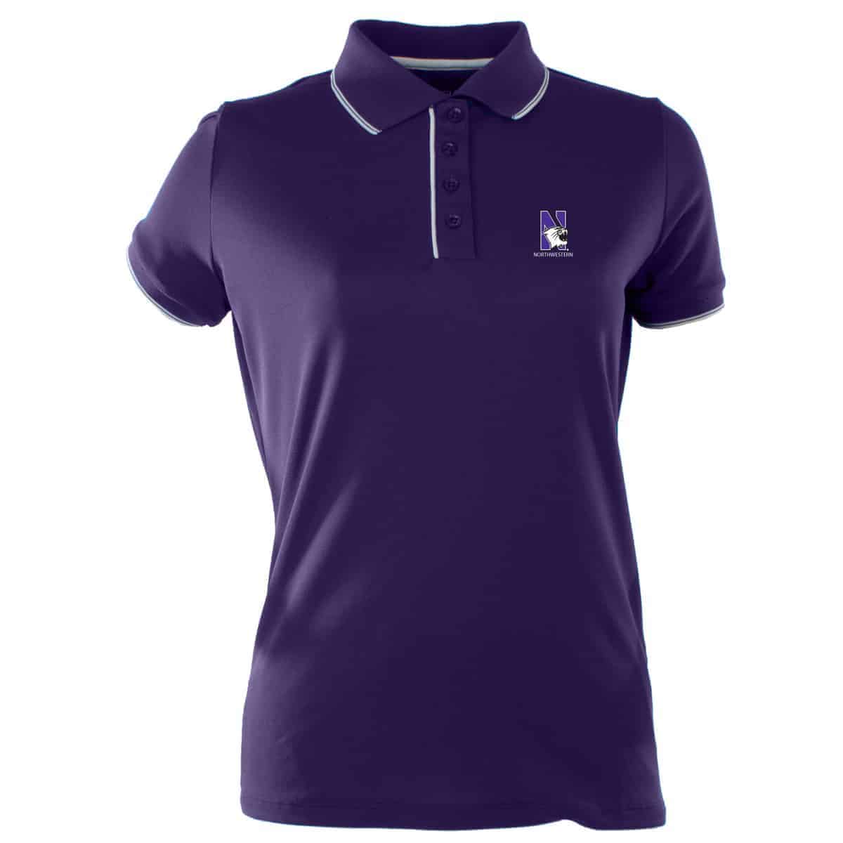 Northwestern Widcats Antigua Women's Purple Polo Shirt Women's Elite 100549