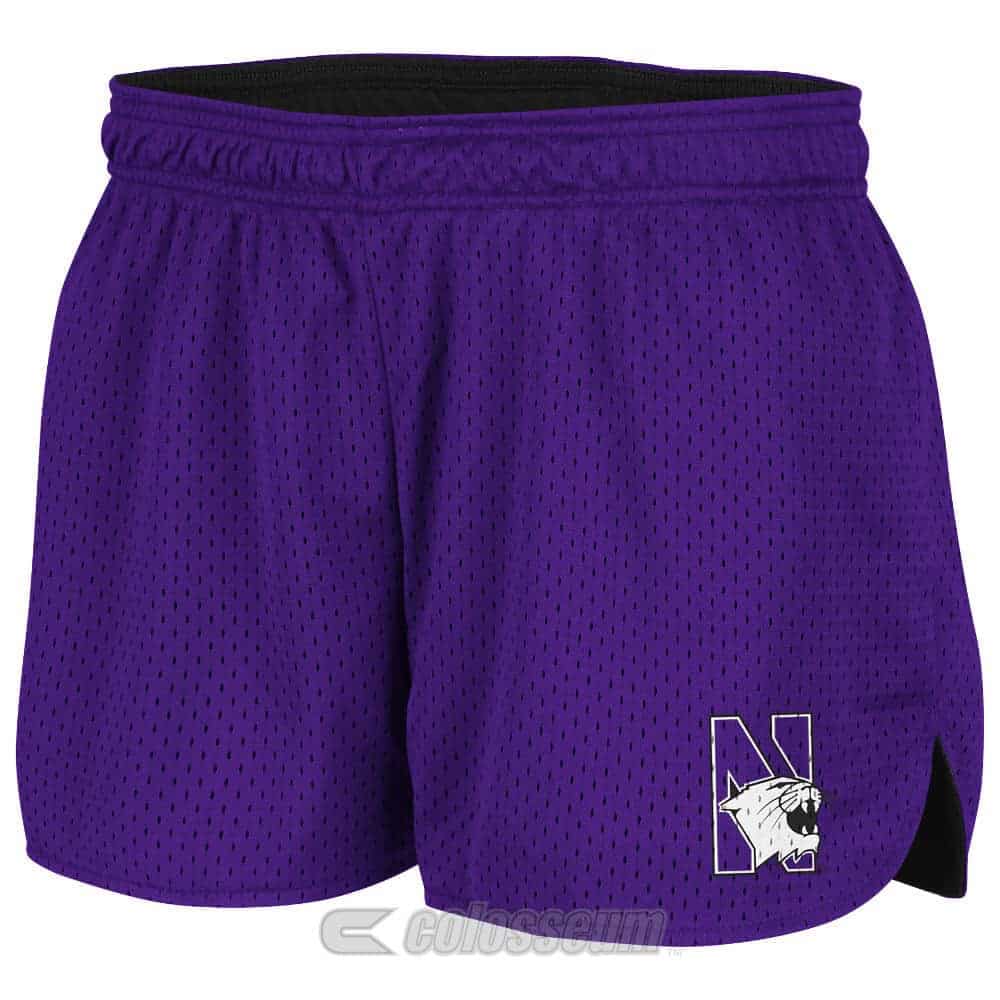Northwestern Wildcats Colosseum Women's Black Twist Mesh Short