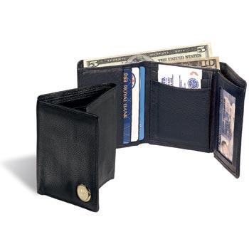 Northwestern Wildcats Mascot Design Gold Medallion Bi-Fold Wallet