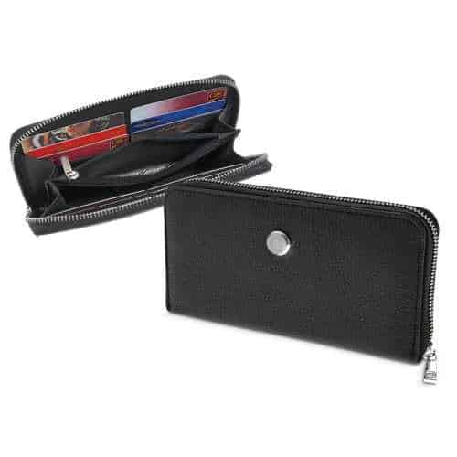 Northwestern Wildcats Mascot Design Silver Medallion Genuine top grain leather Wallet