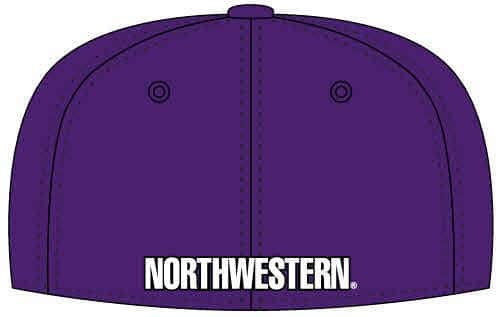 Northwestern Wildcats Purple Fitted Hat with Stylized N-Cat Design