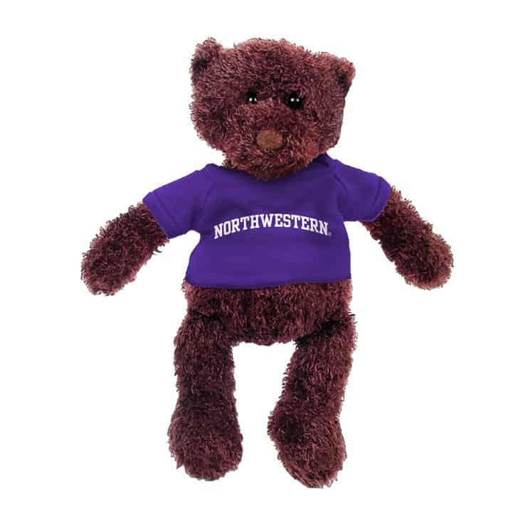 Northwestern Wildcats Gund Teddy Bear Phil Wearing Purple "Northwestern" Tee Shirt
