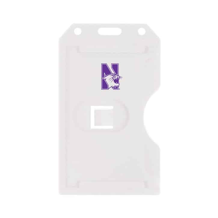 Northwestern Wildcats Side Slide Clear I.D. Holder with Purple N-CAT Print