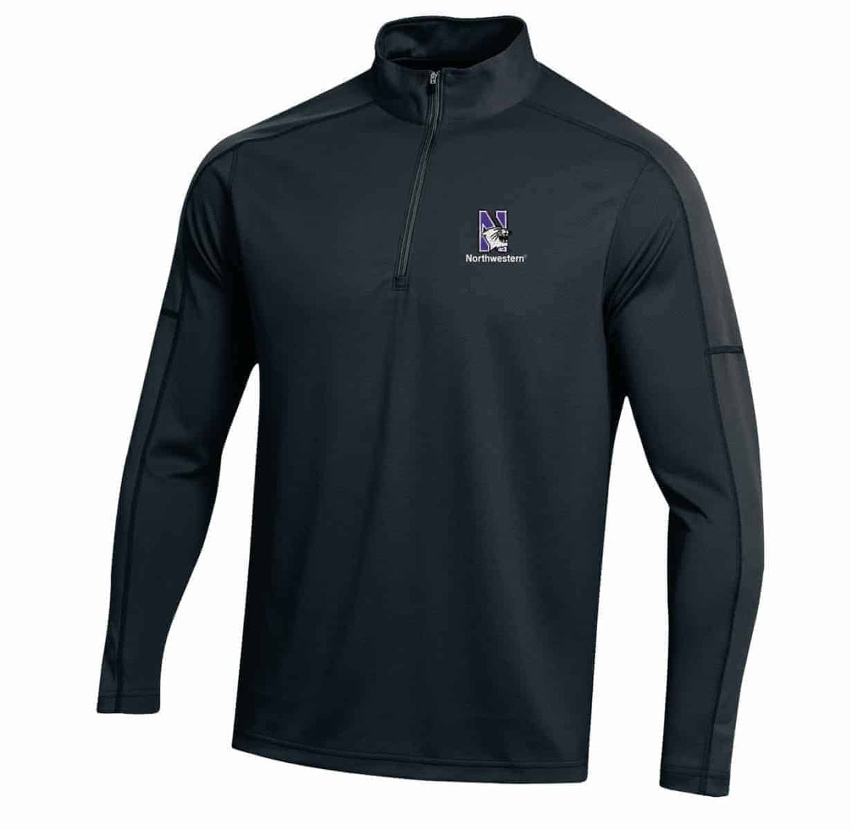 Northwestern University Wildcats Under Armour Adult Black Armour-2 Fleece 1/4 Zip