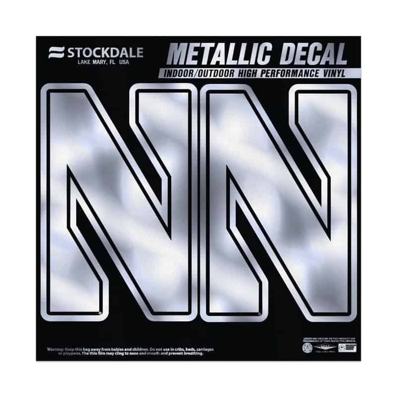 Northwestern University Wildcats Metallic Window Decals 2.75" x 4.25" with Stylized N Design