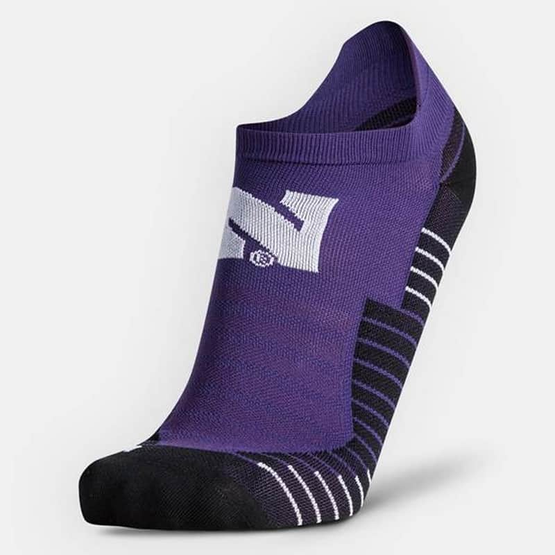Northwestern University Wildcats Adult Under Armour Purple Run No Show Sock-4