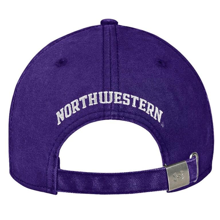 Northwestern University Wildcats Under Armour Adjustable Two-Tone Purple & Black Hat with Stylized Northwestern N Design