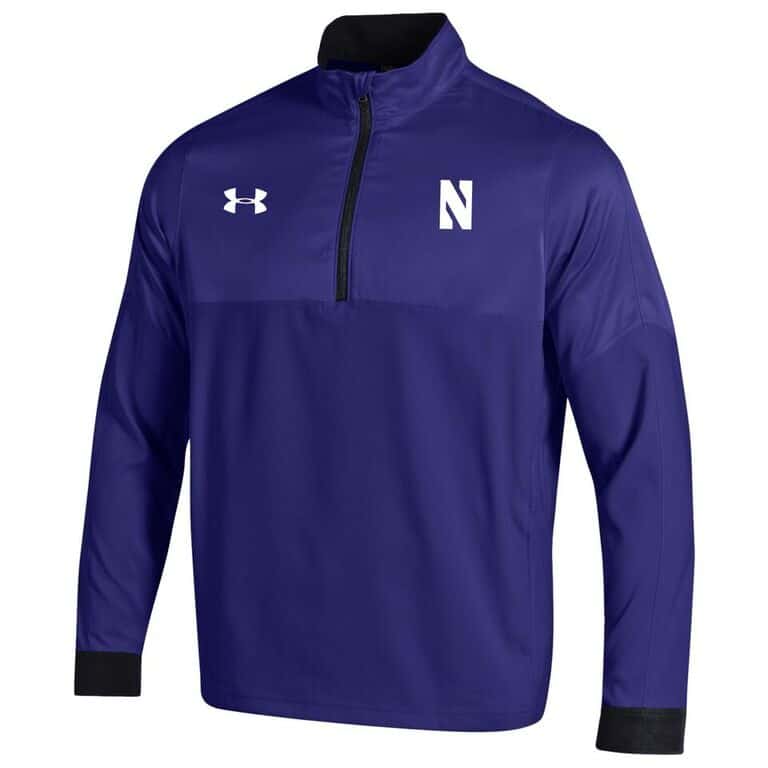 Northwestern University Wildcats Men’s Sideline Under Armour Mastermind Purple Woven 1/4 Zip