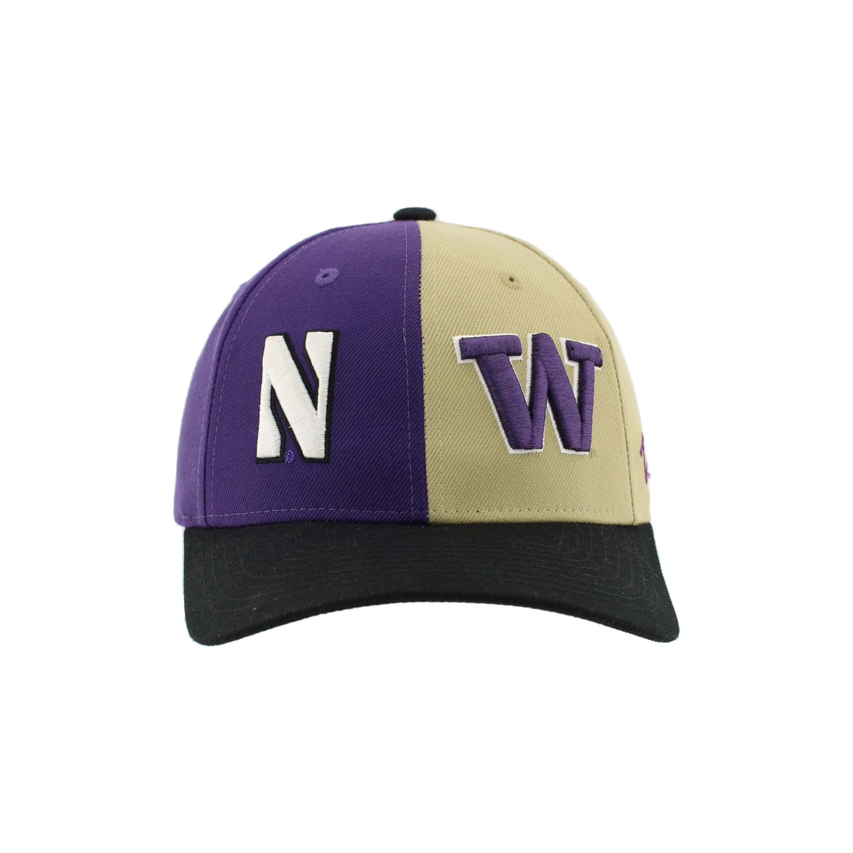 Northwestern University Wildcats House Divided Hat with University of Washington Huskies