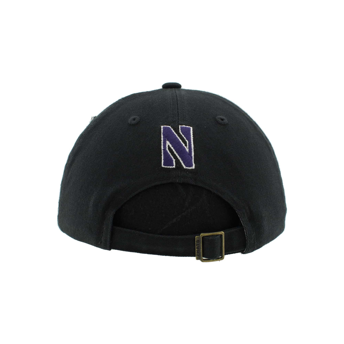 Northwestern University Wildcats Zephyr Unconstructed Adjustable Black Hat with Tokyodachi Willie the Wildcat Design