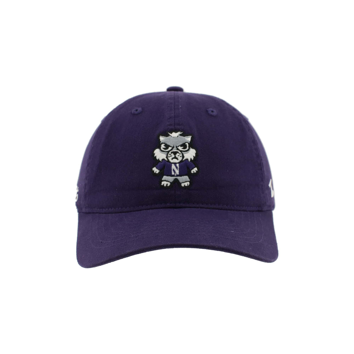 Northwestern University Wildcats Zephyr Unconstructed Adjustable Purple Hat with Tokyodachi Willie the Wildcat Design
