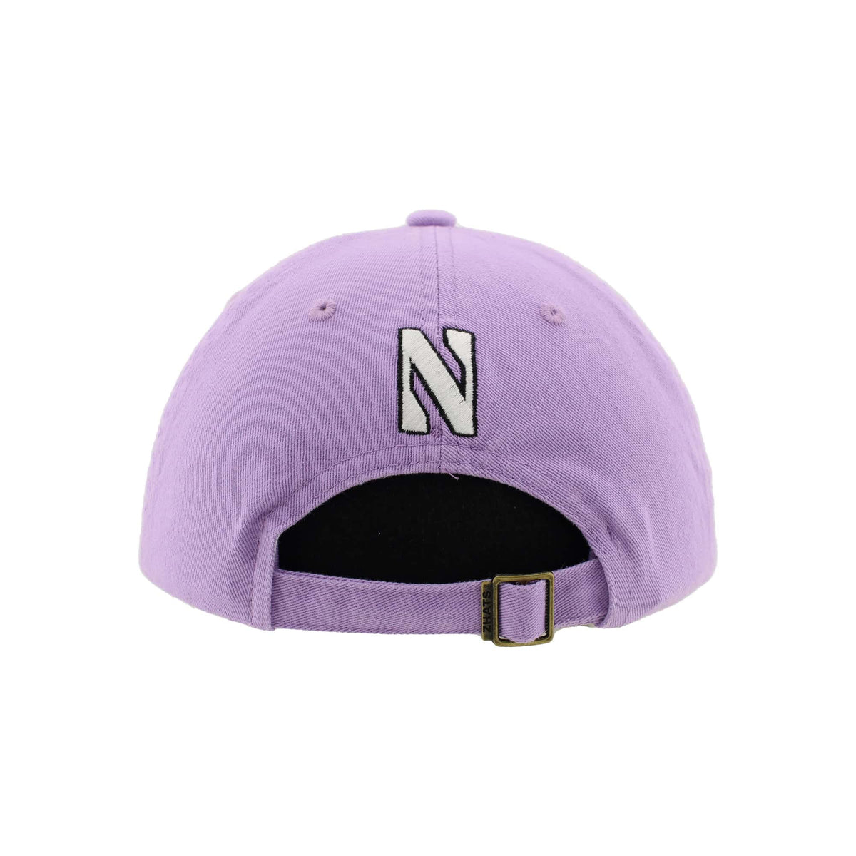 Northwestern University Wildcats Zephyr Unconstructed Adjustable Lilac Hat with Tokyodachi Willie the Wildcat Design