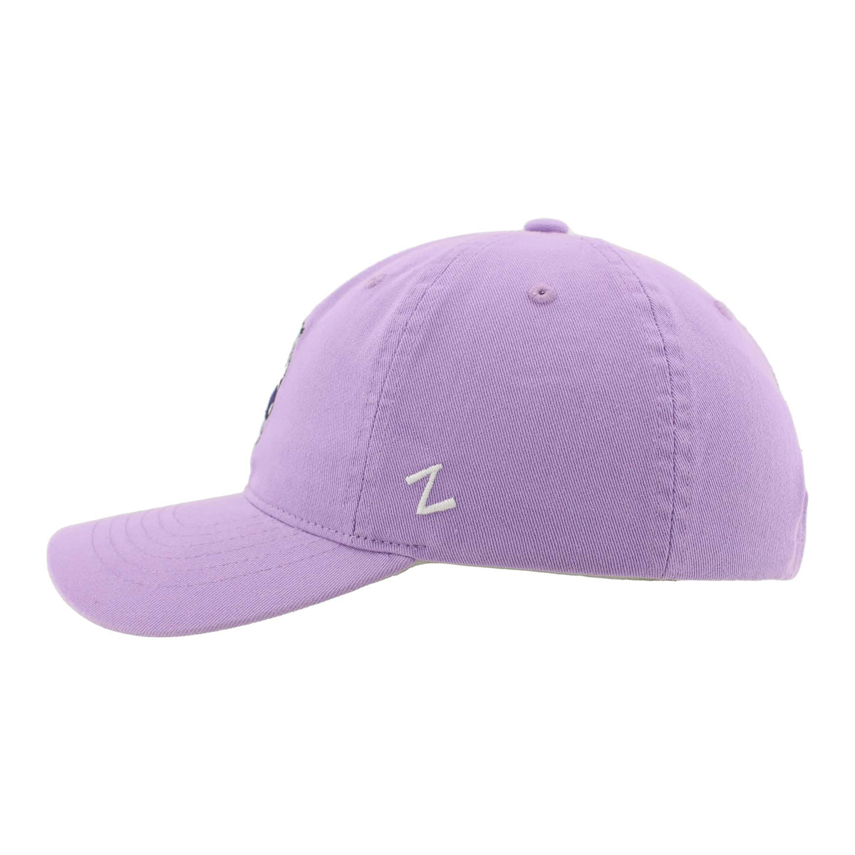 Northwestern University Wildcats Zephyr Unconstructed Adjustable Lilac Hat with Tokyodachi Willie the Wildcat Design