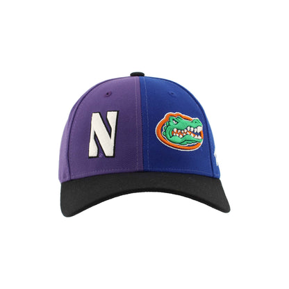 Northwestern University Wildcats House Divided Hat with Florida Gators
