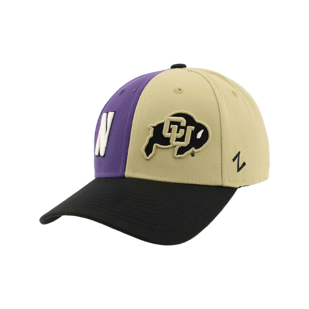 Northwestern University Wildcats House Divided Hat with Colorado Buffaloes-1
