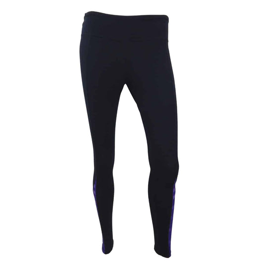 Northwestern University Wildcats Ladies Black Leggings with Purple Accent
