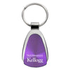 Northwestern University Wildcats Laser Engraved Purple Teardrop Key Chain with Kellogg Design