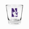 Northwestern University Wildcats 1.5 oz. Clear Shot Glass with N-Cat Design