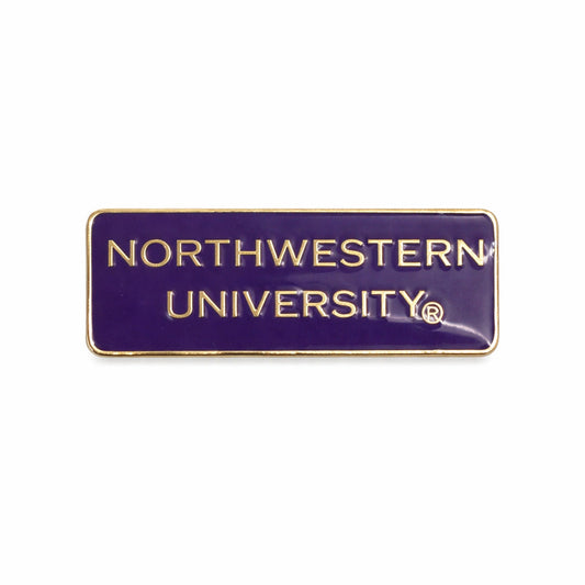 Northwestern Wildcats Gold Tone Brass Lapel Pin with "Northwestern University" Design