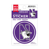 Northwestern University Wildcats Full Color Outside Application 3" Circular Multi-Purpose Sticker Design #7 N-Cat